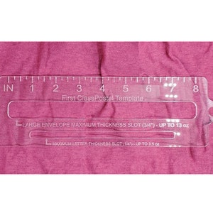 USPS First Class Letter Template & Small Package Thickness Gauge ...