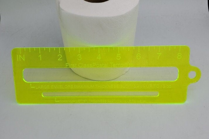 Shipping Box Tools Ruler USPS First Class Letter Template & Small Package Thickness Gauge ...