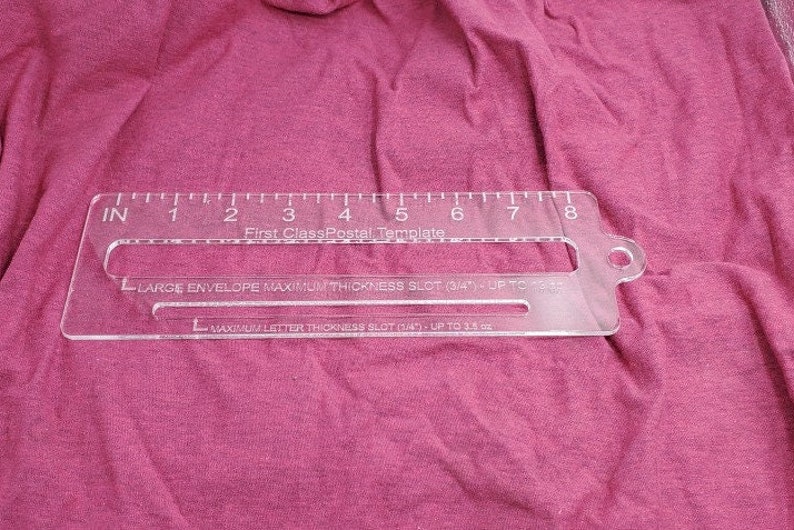 USPS First Class Letter Template & Small Package Thickness Gauge ...