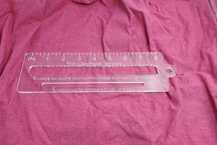 USPS First Class Letter Template Small Package Thickness Gauge
