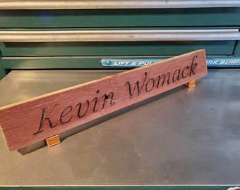 Personalized Engraved Authentic Barn Wood Barn Board Weathered Name Desk Plaque