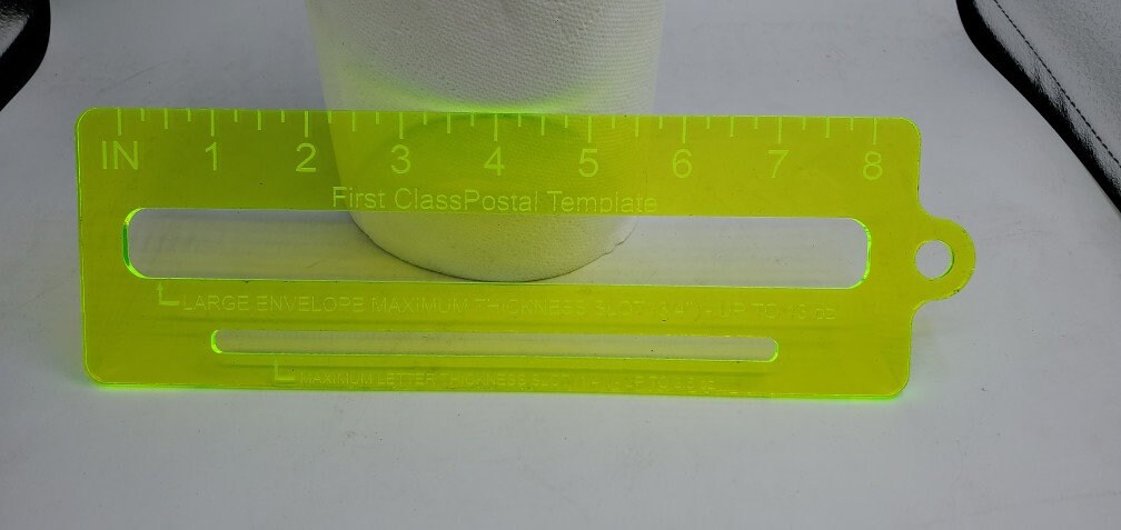 USPS First Class Letter Template Small Package Thickness Gauge