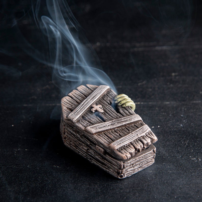 Coffin Incense Burner, Halloween Spooky Incense Holder Etsy