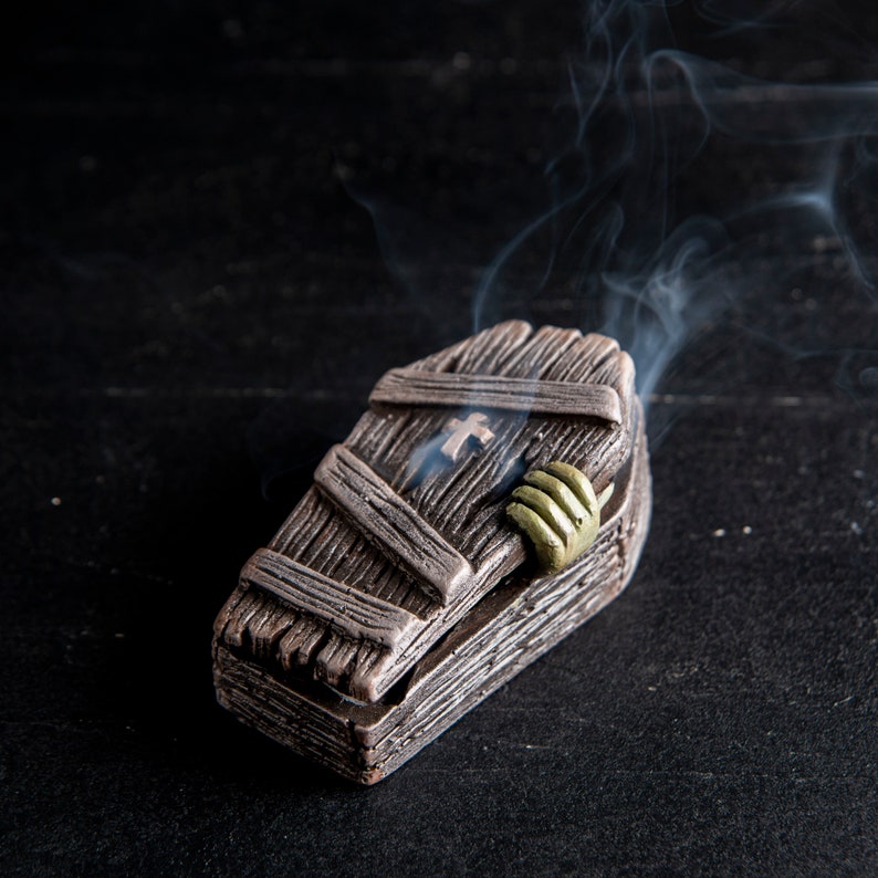 Coffin Incense Burner, Halloween Spooky Incense Holder Etsy