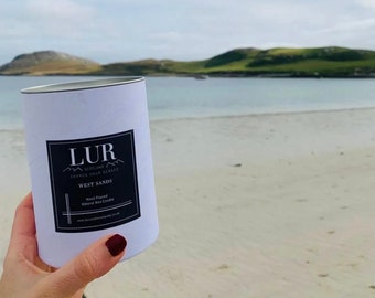 West Sands Candle/Luxury Scottish Soy Wax/ Gifts from Scotland/ Gifts for Her/Hebrides/Perfect Gift/Home Fragrance/Relax/Bergamot&Orange