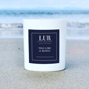 Thai Lime & Mango Candle/Luxury Scottish Soy Wax/ Scottish Gifts/ Gifts for Her/Hebrides/Perfect Gift/Home Fragrance/Relax/Summer Candle