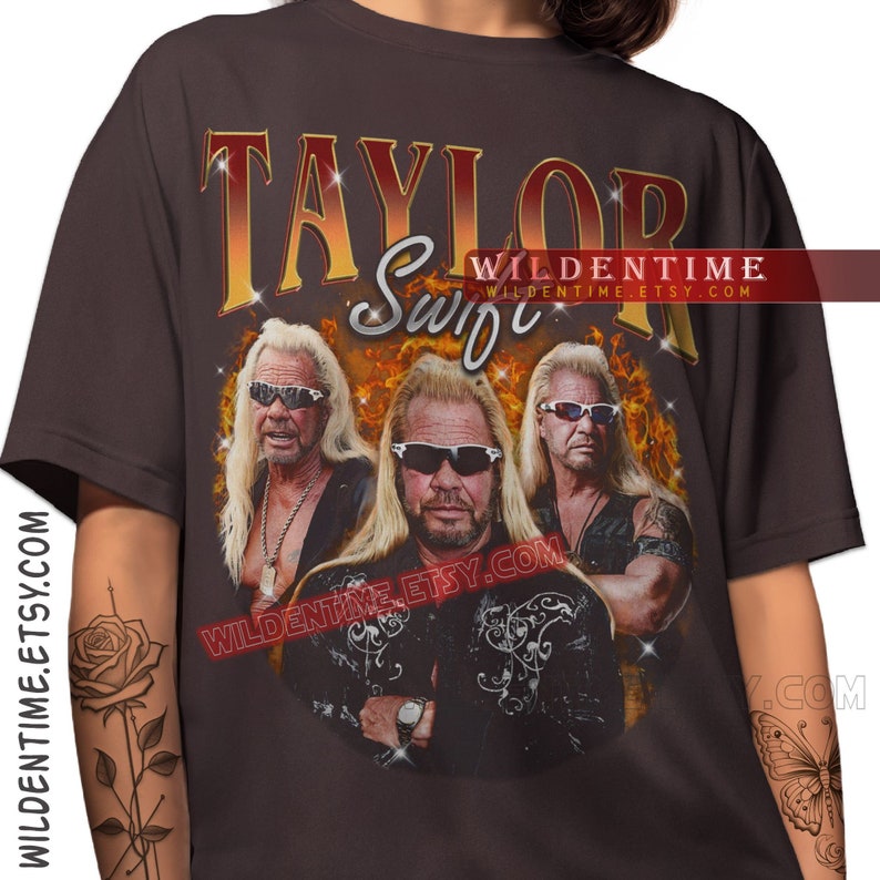 Taylor Swift Dog The Bounty Hunter Shirt, Funny Taylor Swift T-shirt, Unhinged Shirt Dark Chocolate