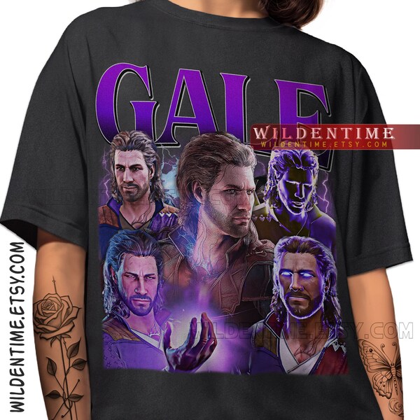 Gale Baldurs Gate 3 Vintage T-Shirt, Gale Baldurs Shirt, Gale Baldurs Retro, Gale Shirt