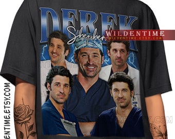 Chemise Derek Shepherd, t-shirt de la série télévisée Derek Shepherd Grey's Anatomy, chemise Derek Shepherd vintage