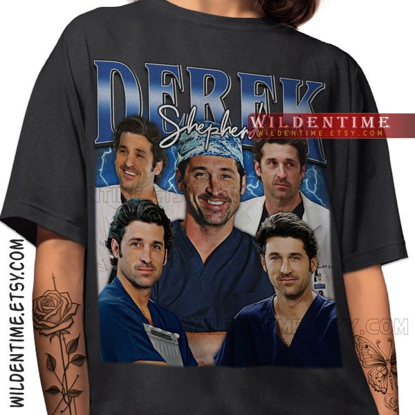 Derek Shepherd Shirt, Derek Shepherd Grey's Anatomy TV series T shirt, Vintage Derek Shepherd Shirt