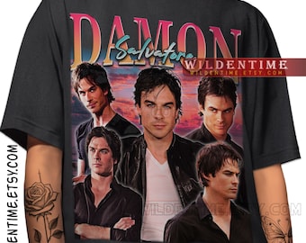 Retro Damon Salvatore Shirt-Damon Salvatore Sweatshirt, Damon Salvatore T-shirt, Damon Salvatore Merch ,Diares Sweatshirt