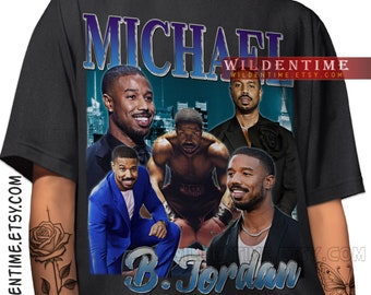 MICHAEL B JORDAN Shirt, Michael B Jordan T shirt, Michael B Jordan Homage T-Shirt, Michael Bakari Jordan American Actor Vintage Merch