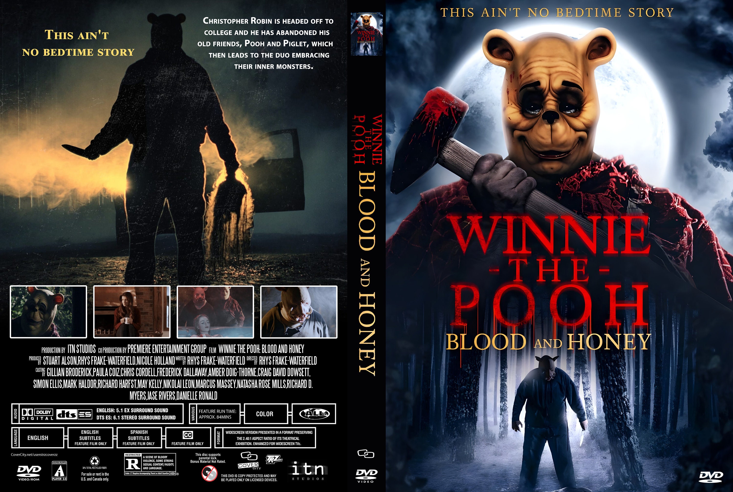 Winnie-the-pooh Blood and Honey 2023 DVD Cover Printable