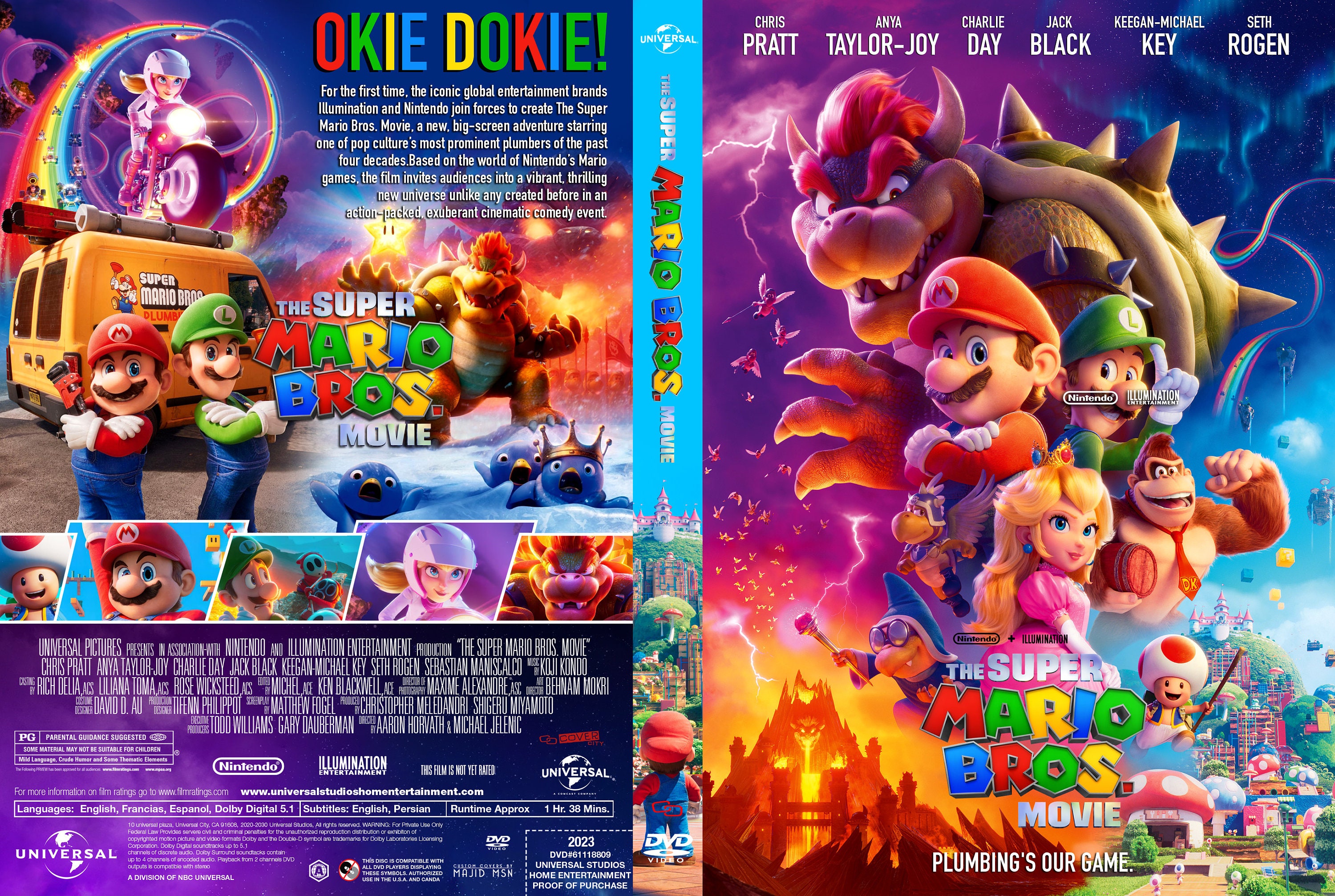 The Super Mario Bros. Movie 2023 1 Bluray und 1 DVD Cover Etsy
