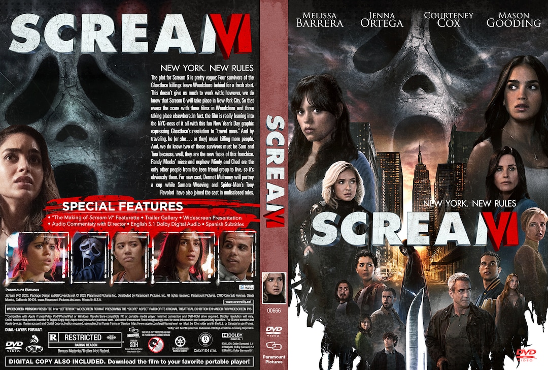 Scream 6 2025 1 Bluray and 1 DVD Cover Printable Covers Etsy Australia