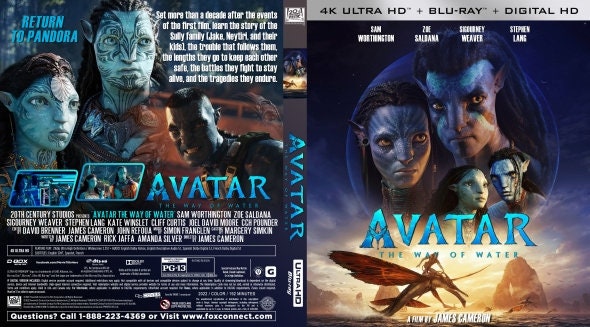 Ook camera krijgen Avatar: the Way of Water 2022 1 Blu-ray and 1 DVD Cover - Etsy