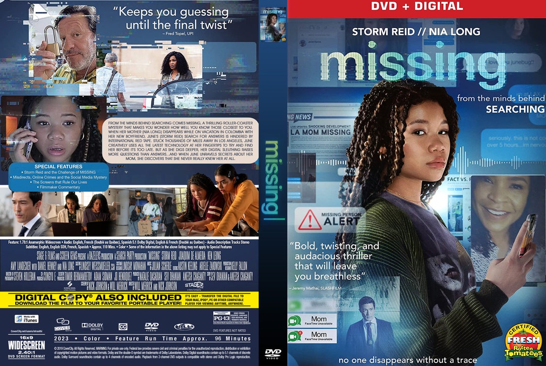 Missing 2023 DVD Cover Printable Cover Only Etsy UK