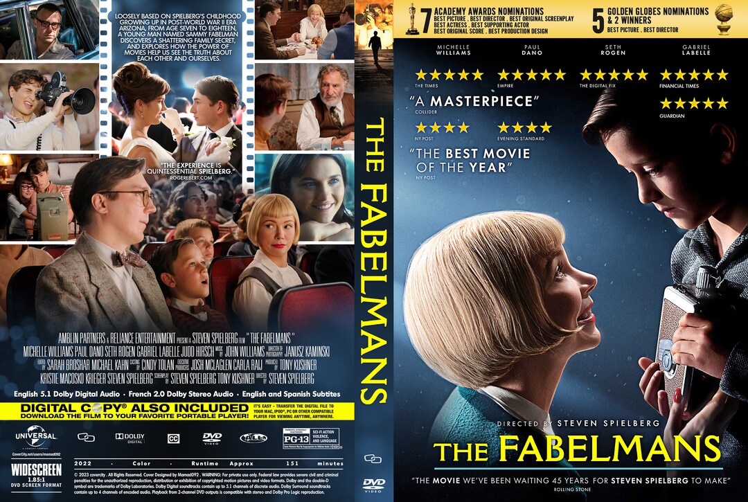 The Fabelmans 2023 DVD Cover Printable Cover Only Etsy Ireland