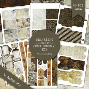 vintage CHRISTMAS JUNK JOURNAL, Junk journal, ephemera pack, printable junk journal kit, fussy cut, junk journal folio, vintage ephemera 66