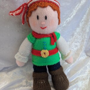 Hand-Knitted Pirate Doll (29cm): Unique Yarn Gift