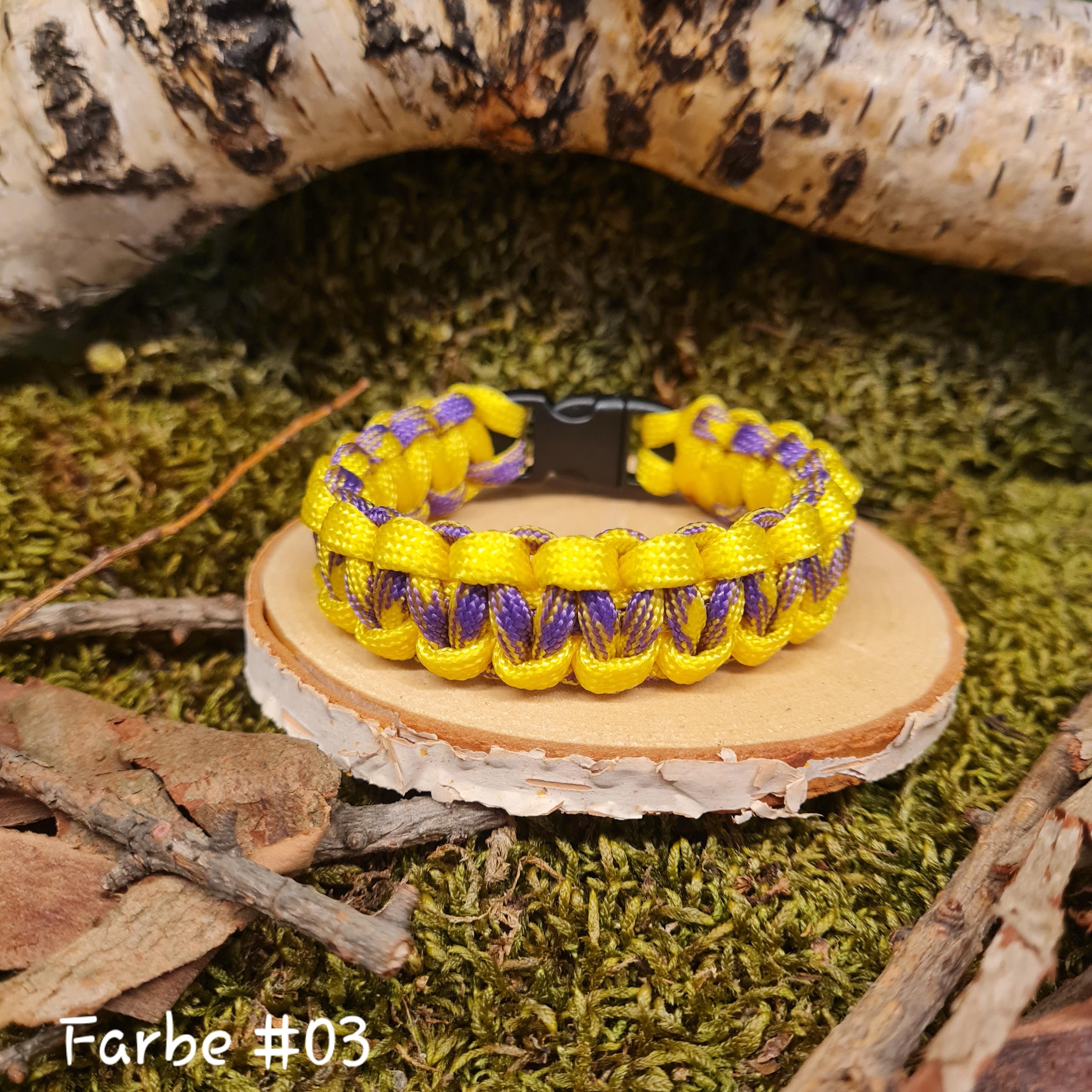 Bracciale Paracord Re Cobra Fatto A Mano &ndash; Vari Colori, Leggero E Impermeabile