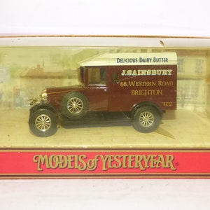 Matchbox Models of Yesteryear 1929 Morris Cowley Van J. Sainsbury Dairy Butter
