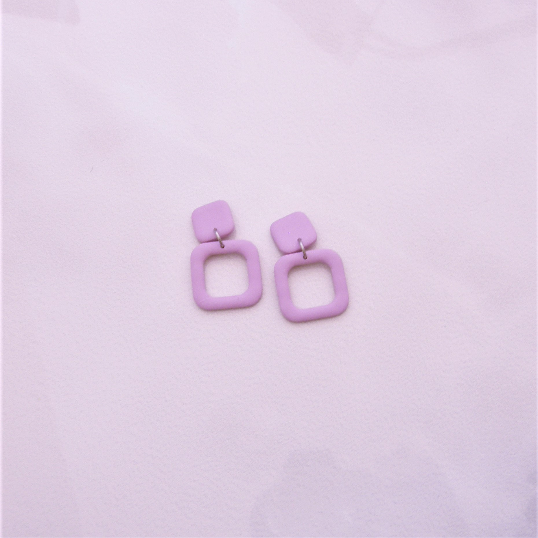 Colorful Rounded Square Earrings - Etsy