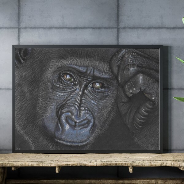 Kunstdruck Gorilla 20x30cm