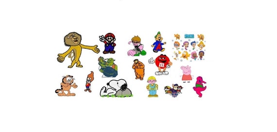 372 Files Embroidery TV Kids Cartoon Characters Designs - Etsy 372 Files Embroidery TV Kids Cartoon Characters Designs - Etsy