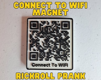 Aimant Rickroll QR Code : cadeau bâillon imprimé en 3D
