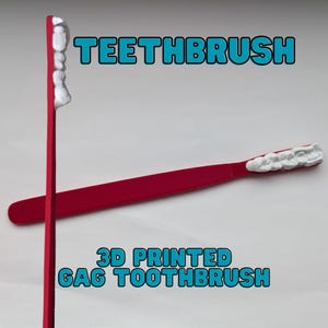 Cadeau fantaisie : brosse à dents blague, cadeau d'anniversaire amusant (couleur aléatoire), cadeau bâillonnement - décoration dentiste, cadeau imprimé 3D