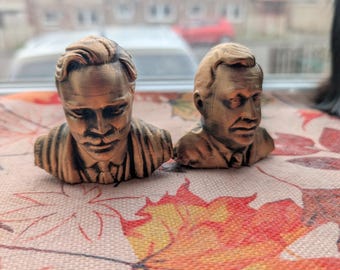 Still Game - Bustes de Jack et Victor (petit) - Imprimé en 3D et peint à la main.
