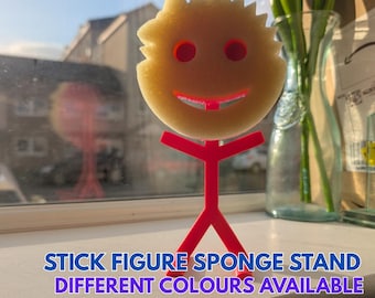 Porte-éponge imprimé en 3D pour Scrub Daddy ou Scrub Mommy | Organiseur d'évier de cuisine amusant | Cadeau de nettoyage mignon | Fait main au Royaume-Uni