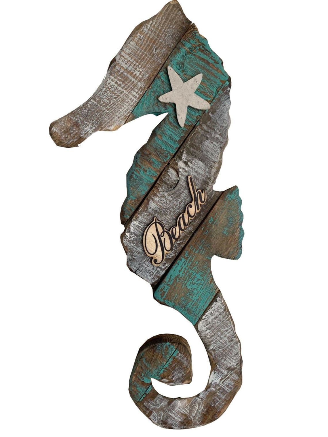 Rustic Seahorse Wall Decor Seahorse Hanging Ornament Beach Etsy
