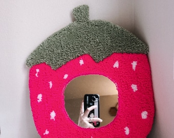 Strawberry table mirror