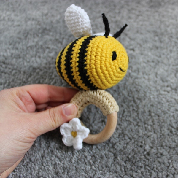 Maja the Bee Baby Rattle Crochet Pattern