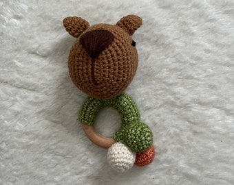 Carlos the Capybara Crochet Rattle Pattern