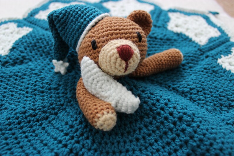 Twinkle the Bear Baby Comforter Crochet Pattern Etsy