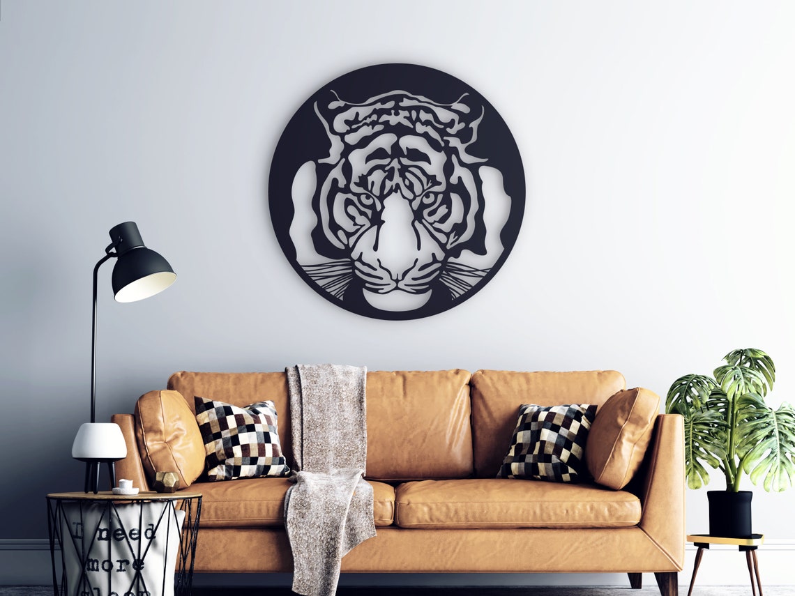 Tiger metal wall art Zooo metal wall decor Exotic home Etsy