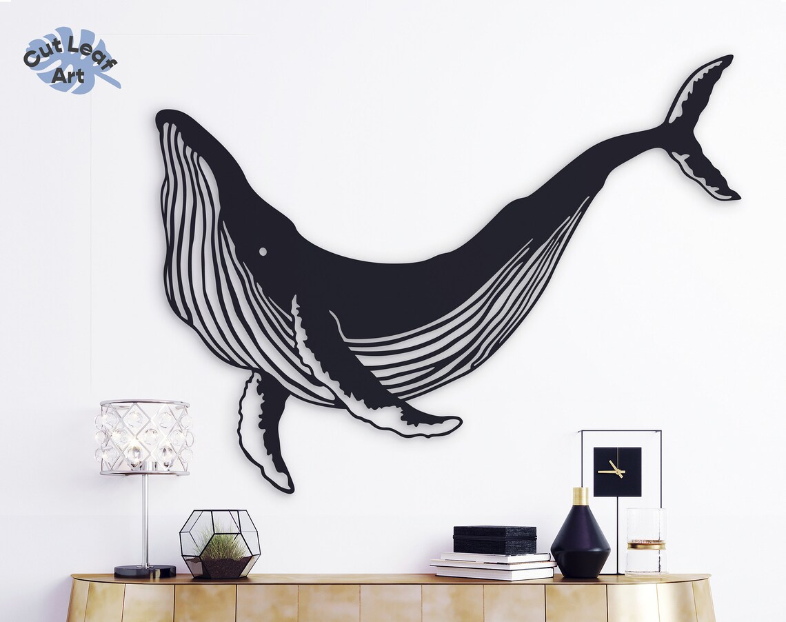 Whale metal wall art Ocean metal wall decor Home decor Wall Etsy