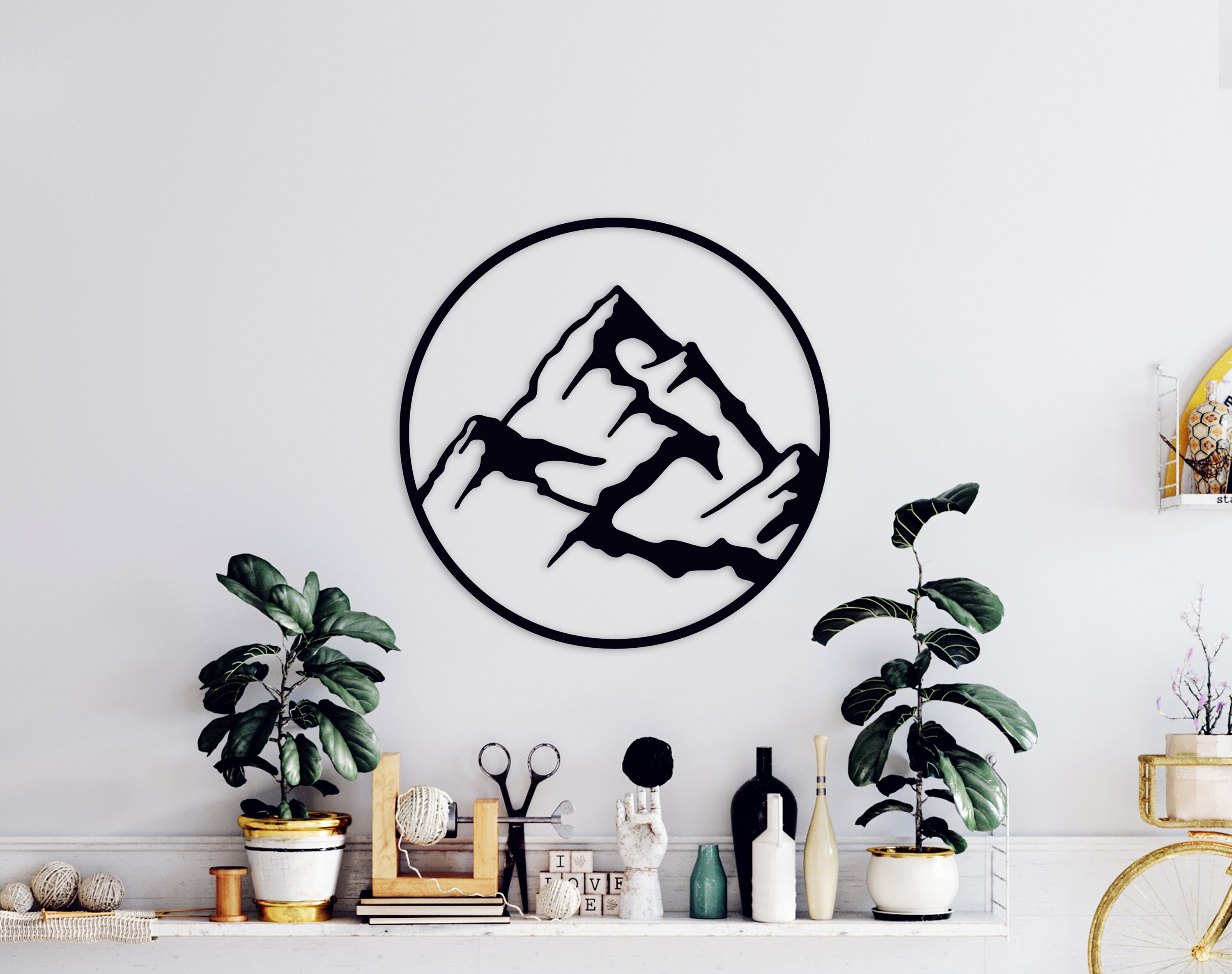 Mountain Metal Wall Art, Outdoors Wall Decor, Adventure Metal Wall ...