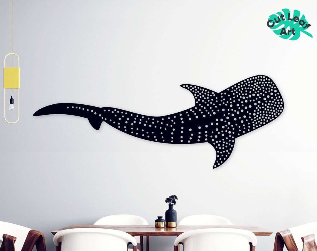 Whale Shark Metal Wall Art Large Metal Wall Art, Large White Metal Wall