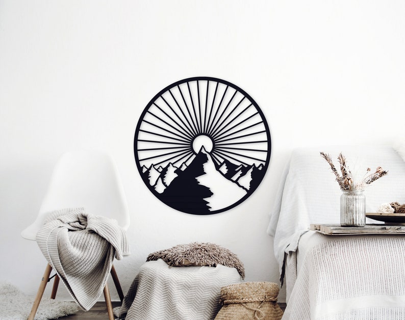 Mountain Metal Wall Art, Adventure Metal Wall Decor, Camping Home Decor ...