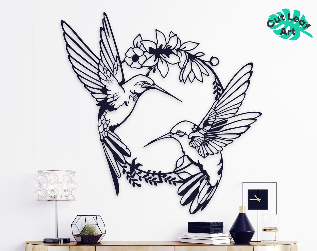 Hummingbirds Metal Wall Art, Hummingbird Metal Wall Decor, Birds Home