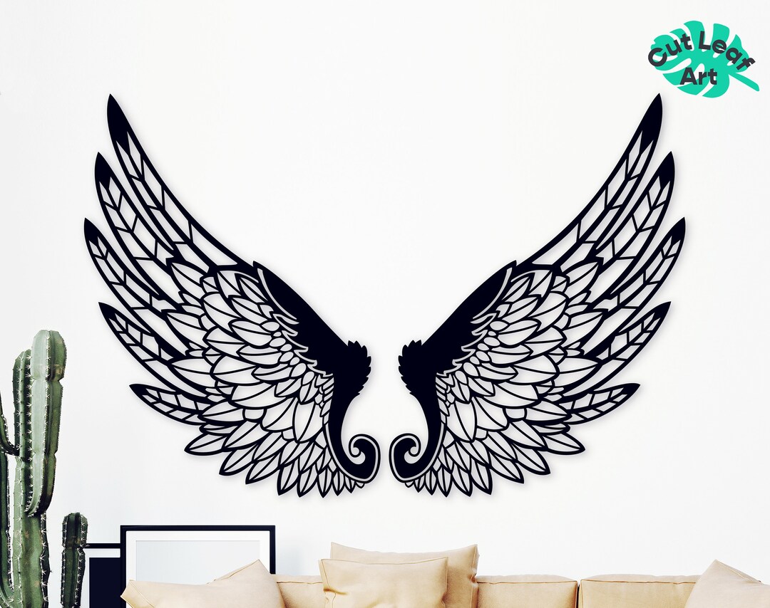 Angel Wings Wall Art, Wings Metal Wall Art, Large Wall Art, Metal Angel