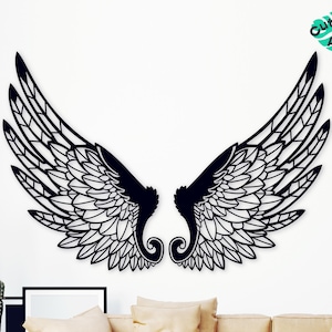 Angel wings wall art, Wings metal wall art, Large wall art, Metal angel wings Living room wall art, Angel garden art, Wings wall decor