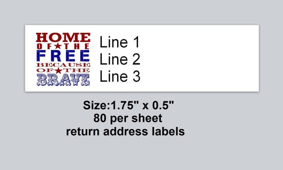 Personalized Address Labels With US Flag Background – Custom Labels For Mail & Packages