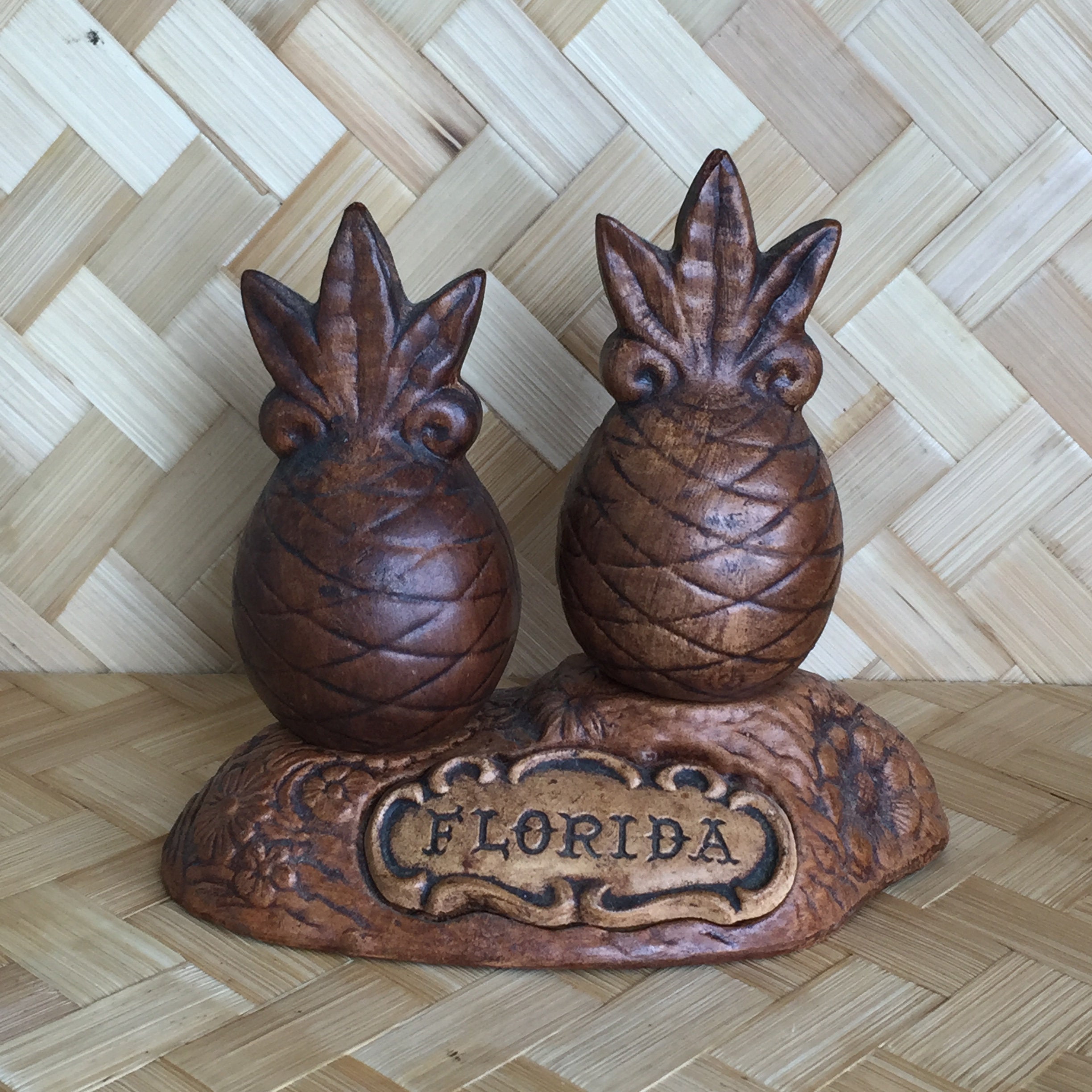 Vintage Pineapple Salt and Peppers Shakers by Treasure Craft Etsy