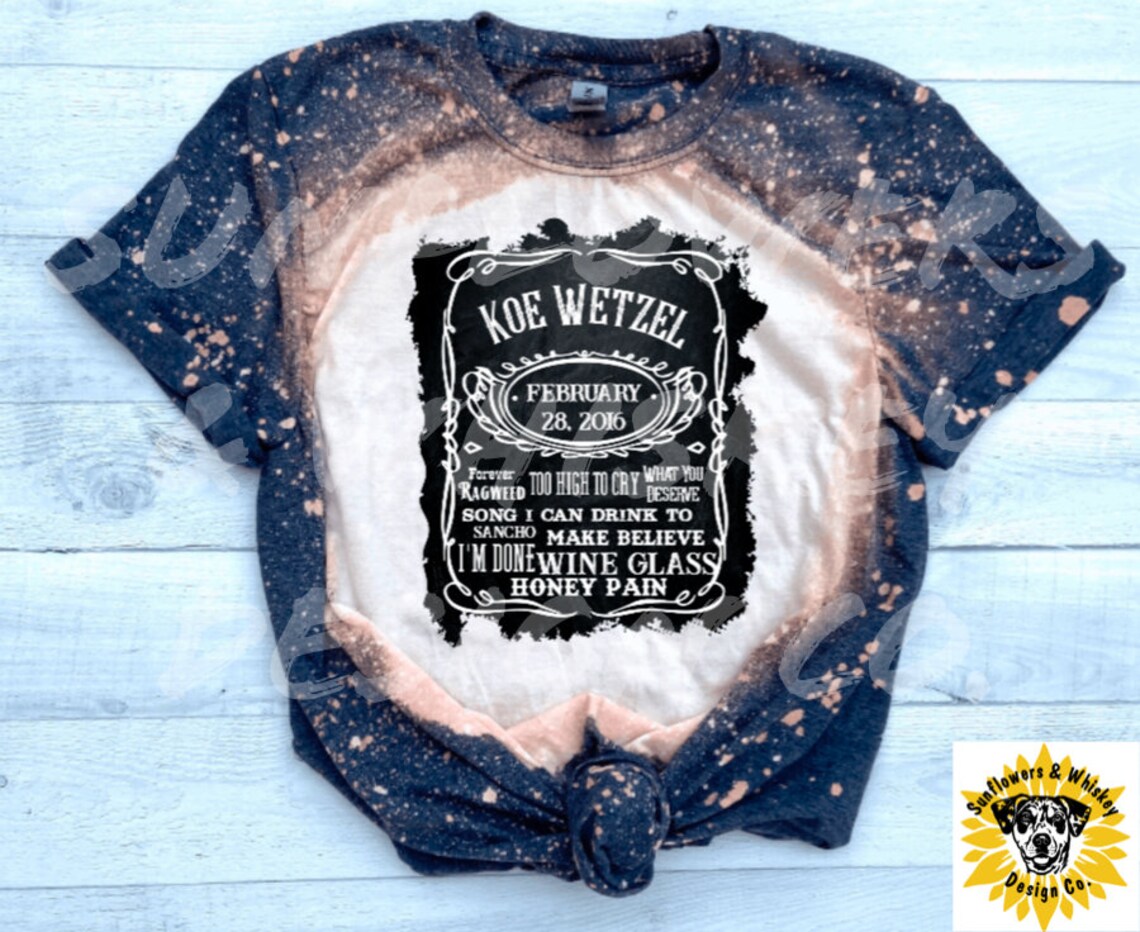 Koe Wetzel Bleached TShirt / Koe Wetzel Shirt / Sublimated Etsy