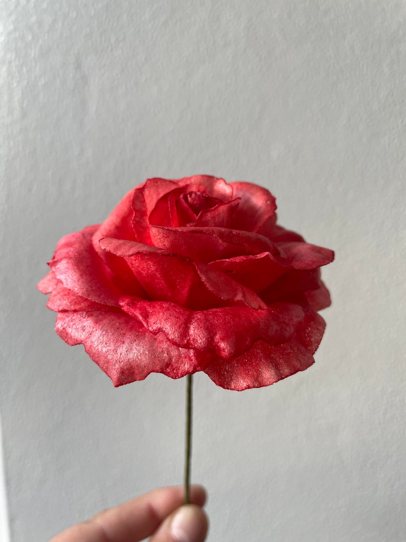 Wafer Paper Rose Etsy